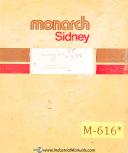 Monarch-Sidney-Monarch Sidney 61, 4959-AT, 13 16 20\", Lathe Operations Manual 1975-13\"-16\"-20\"-4959-AT-61-06